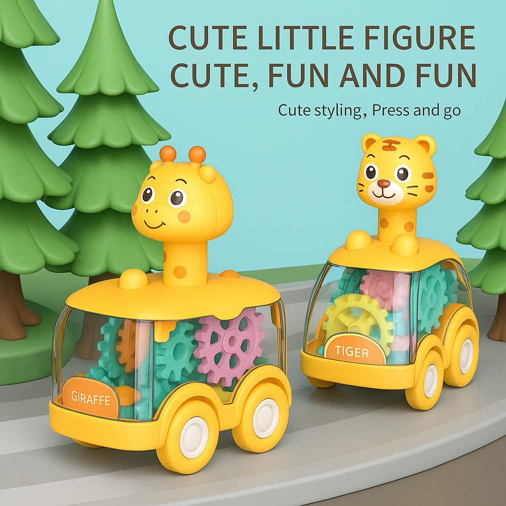 Animal Action Car Press, Go & Play!