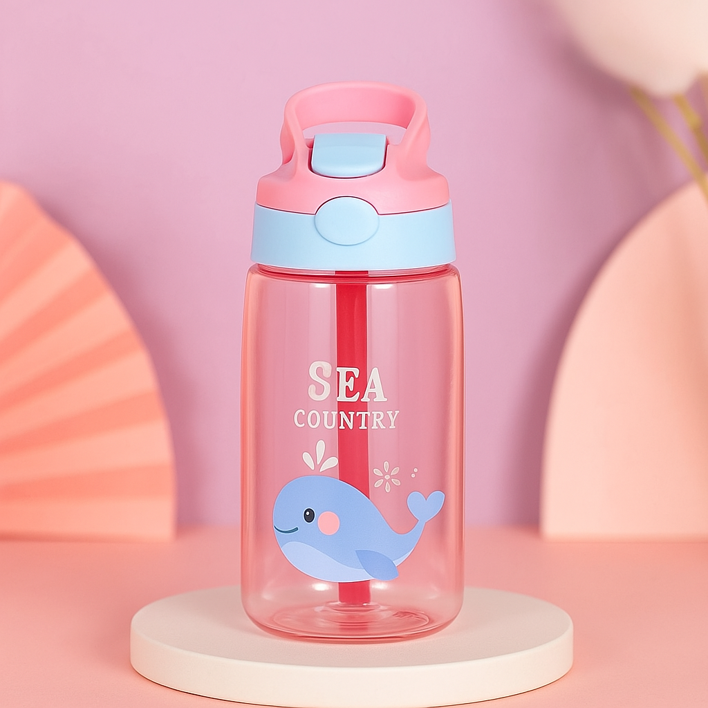 Kids Sippy Cup with Straw & Handle