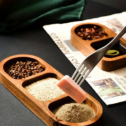 Condiment Tray Solid Wood