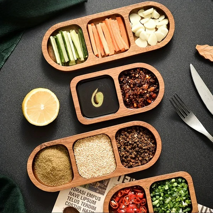 Condiment Tray Solid Wood