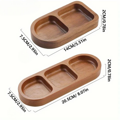 Condiment Tray Solid Wood