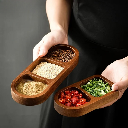 Condiment Tray Solid Wood