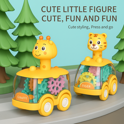 Animal Action Car Press, Go & Play!