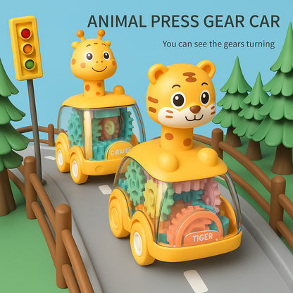 Animal Action Car Press, Go & Play!