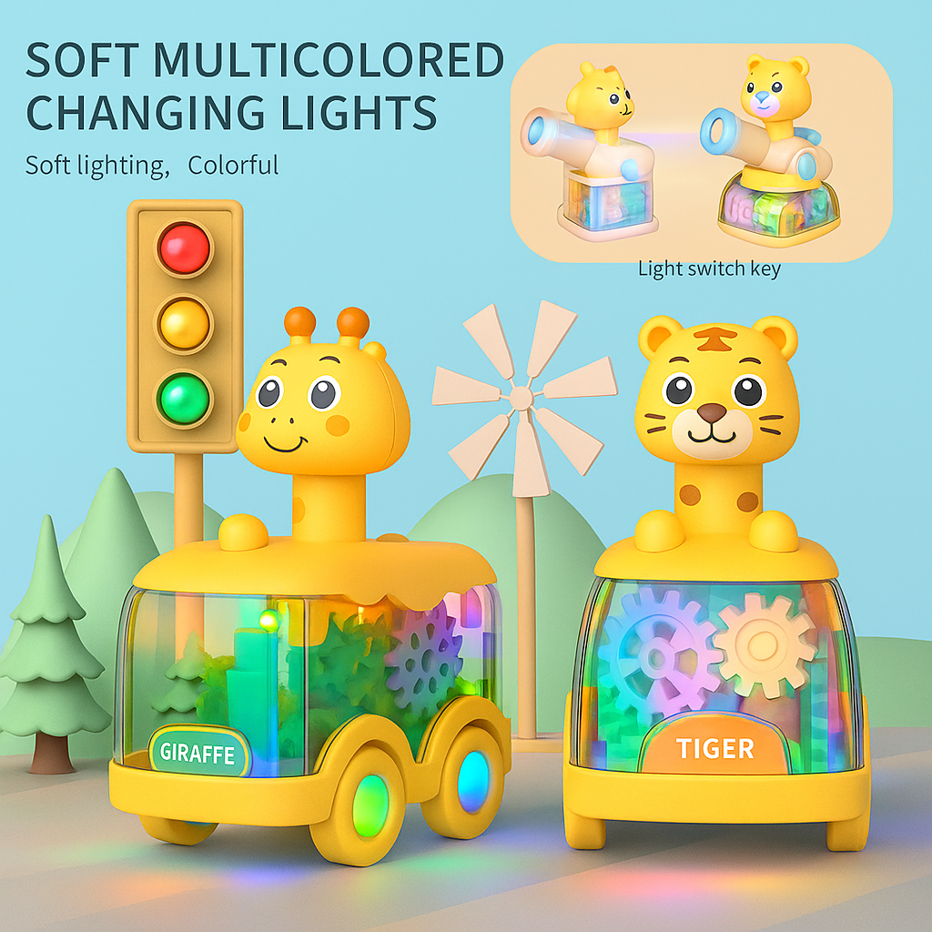 Animal Action Car Press, Go & Play!