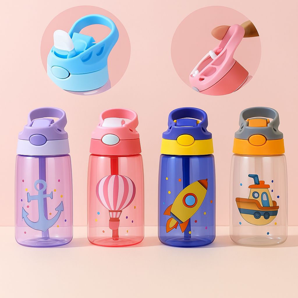 Kids Sippy Cup with Straw & Handle