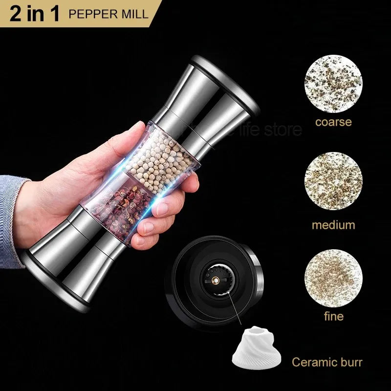 Dual-Head Pepper & Spice Grinder